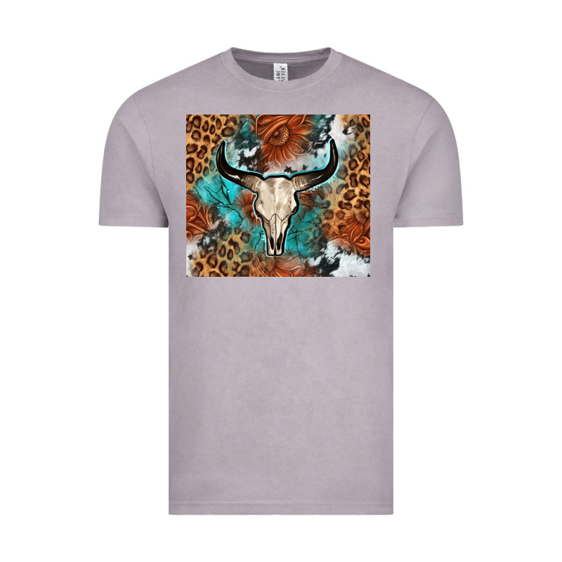 Western With Bull Skull Vintage Tee by NancyCooperArtShop | Teevron
