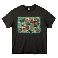 Asphalt cactus cowboy hat background Heavy Core Tee - AdoDesignShop