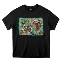 Black cactus cowboy hat background Heavy Core Tee - AdoDesignShop