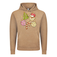 Vintage Coffee christmas conchas Vintage Hoodie - MaliasSmallBusiness