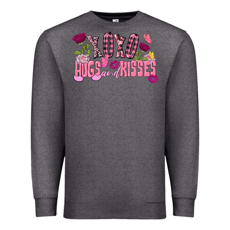 Xoxo Hugs And Kisses Valentine's Day Premium Sweatshirt by FaDigitalArtStudio | Teevron