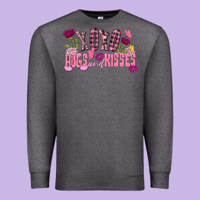 Xoxo Hugs And Kisses Valentine's Day Premium Sweatshirt Designed By Fadigitalartstudio