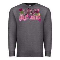 Charcoal Heather Xoxo hugs and kisses Valentine's Day Premium Sweatshirt - FaDigitalArtStudio