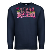 Navy Xoxo hugs and kisses Valentine's Day Premium Sweatshirt - FaDigitalArtStudio