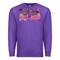 Purple Xoxo hugs and kisses Valentine's Day Premium Sweatshirt - FaDigitalArtStudio