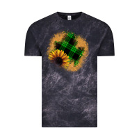 Cloud Black sunflower christmas patch Vintage Tee - JahusDesignShop