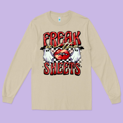 Freak In The Sheets Long Sleeve Tee Designed By Barkaloodesign