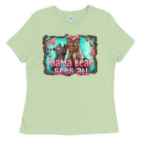Matcha mama bear sees all Ladies Tee - Artiststas