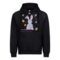 Black Happy Easter Urban Hoodie - CowhideDigitalArt