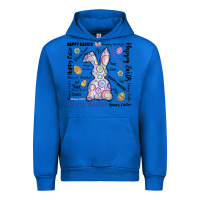 Cobalt Happy Easter Urban Hoodie - CowhideDigitalArt