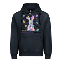 Navy Happy Easter Urban Hoodie - CowhideDigitalArt
