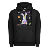 Pigment Black Happy Easter Urban Hoodie - CowhideDigitalArt