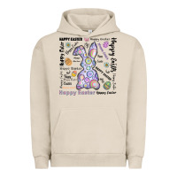 Pigment French Oak Happy Easter Urban Hoodie - CowhideDigitalArt
