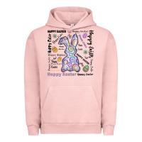 Pigment Salmon Happy Easter Urban Hoodie - CowhideDigitalArt
