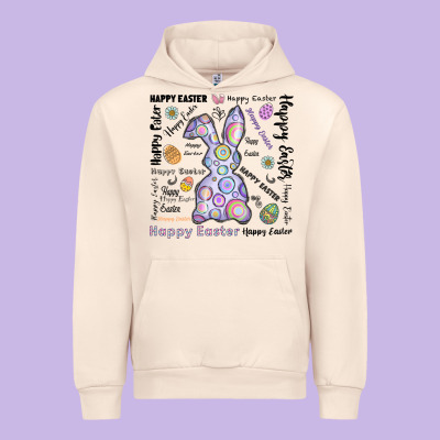 Happy Easter Urban Hoodie Designed By Cowhidedigitalart