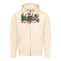 Sandshell nurse mardi gras Zipper Hoodie - CowGirlArtShop