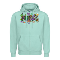 Seafoam nurse mardi gras Zipper Hoodie - CowGirlArtShop