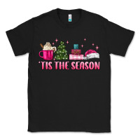 Black tis the season pink christmas Classic Tee - MaliasSmallBusiness