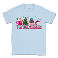 Dusty Blue tis the season pink christmas Classic Tee - MaliasSmallBusiness
