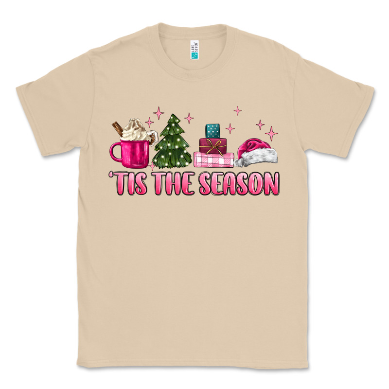 Tis The Season Pink Christmas Classic Tee by MaliasSmallBusiness | Teevron