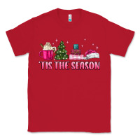 Red tis the season pink christmas Classic Tee - MaliasSmallBusiness