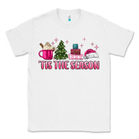 White tis the season pink christmas Classic Tee - MaliasSmallBusiness