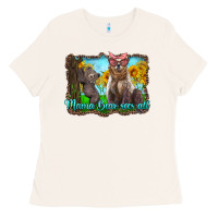 Bone mama bear sees all with sunflowers Ladies Tee - Artiststas