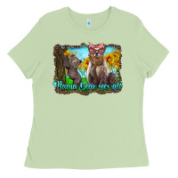 Matcha mama bear sees all with sunflowers Ladies Tee - Artiststas