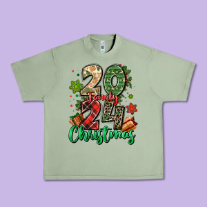 2024 Family Christmas Urban Heavy Tee Designed By Maliassmallbusiness