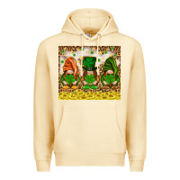 Pina Colada St. Patrick's Day gnomies with leopard tumbler Premium Hoodie - HowdyJamesFarm