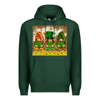 St. Patrick's Day Gnomies With Leopard Tumbler Premium Hoodie | Teevron