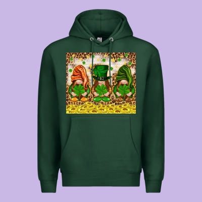 St. Patrick's Day Gnomies With Leopard Tumbler Premium Hoodie Designed By Howdyjamesfarm