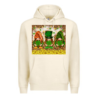 Tofu St. Patrick's Day gnomies with leopard tumbler Premium Hoodie - HowdyJamesFarm