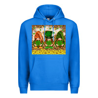 True Royal St. Patrick's Day gnomies with leopard tumbler Premium Hoodie - HowdyJamesFarm