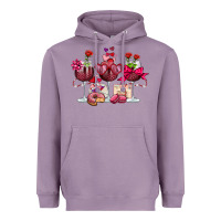 Lavender valentine's day wine glasses Heavyweight Hoodie - OliviaCreatesArt