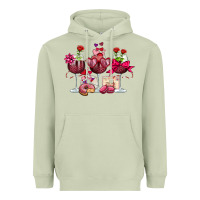 Matcha valentine's day wine glasses Heavyweight Hoodie - OliviaCreatesArt