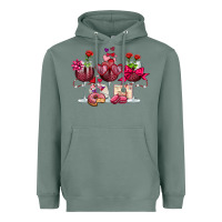 Sage valentine's day wine glasses Heavyweight Hoodie - OliviaCreatesArt