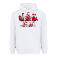 White valentine's day wine glasses Heavyweight Hoodie - OliviaCreatesArt