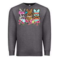 Charcoal Heather Western Easter peeps Premium Sweatshirt - OliviaCreatesArt