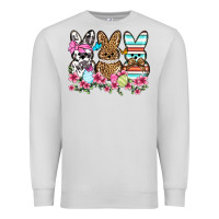 Dove Grey Western Easter peeps Premium Sweatshirt - OliviaCreatesArt