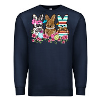 Navy Western Easter peeps Premium Sweatshirt - OliviaCreatesArt