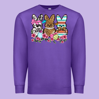Western Easter Peeps Premium Sweatshirt Designed By Oliviacreatesart