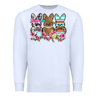 White Western Easter peeps Premium Sweatshirt - OliviaCreatesArt