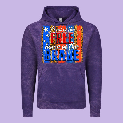 Land Of The Free 4th Of July Brushstroke Vintage Hoodie Designed By Jasminsmagicworld