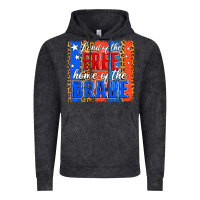 Vintage Black Land of the Free 4th of July Brushstroke Vintage Hoodie - Jasminsmagicworld