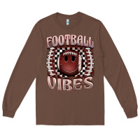 Chestnut football vibes smiley face Long Sleeve Tee - BarkalooDesign