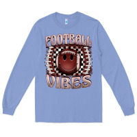 Colony Blue football vibes smiley face Long Sleeve Tee - BarkalooDesign