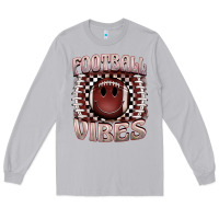 Football Vibes Smiley Face Long Sleeve Tee | Teevron