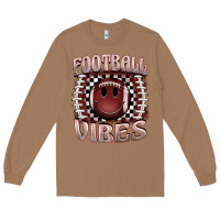 Toasted Coconut football vibes smiley face Long Sleeve Tee - BarkalooDesign