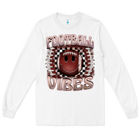 White football vibes smiley face Long Sleeve Tee - BarkalooDesign
